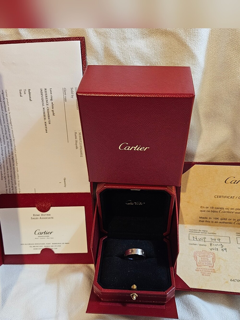 Cartier 'Love Ring size EU59  ✨💎All inclusions✨💎